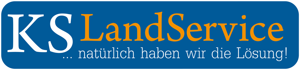 Reduziertes Logo von KS Landservice ohne grafischen Hosenträger.