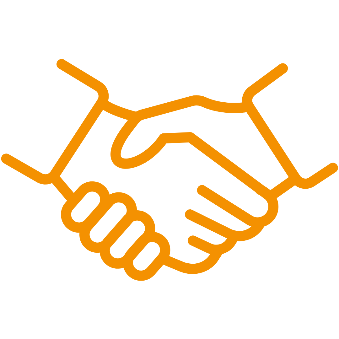 Icon von einen Handschlag.
